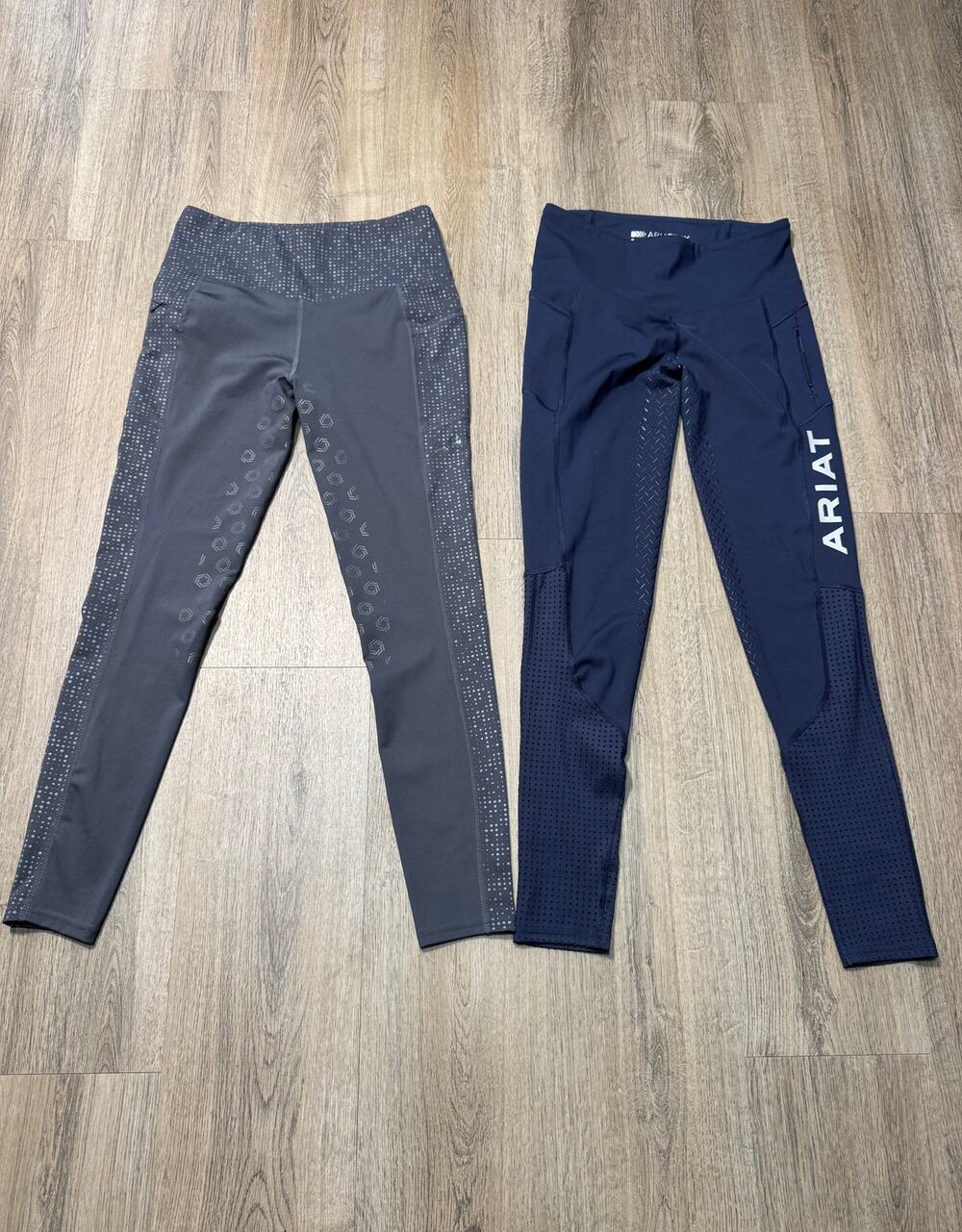 Ariattek Women's Gray & Navy Leggings Bundle